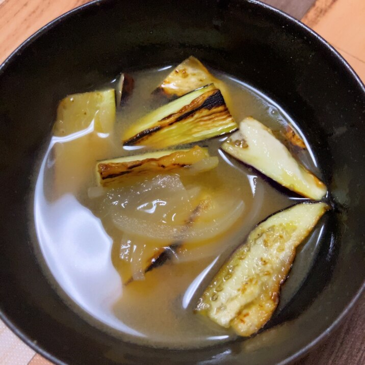 ほっこり!焼き茄子の味噌汁